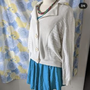 Liz Claiborne Mended XL white sweater